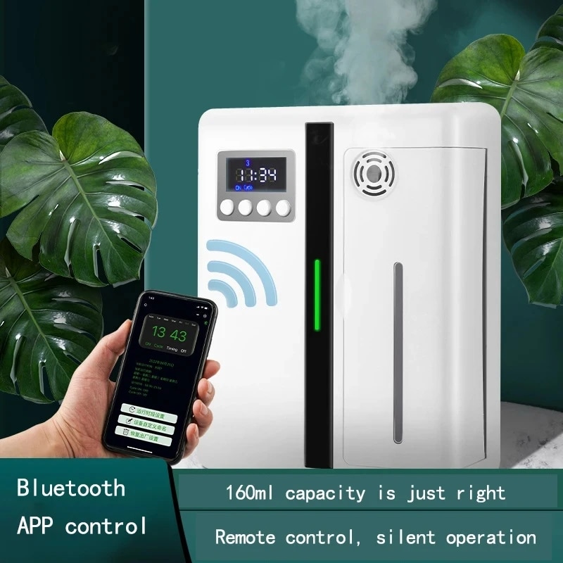 Smart Home Fragrance Diffuser - Безводный диффузор аромата 160 мл, Bluetooth,
