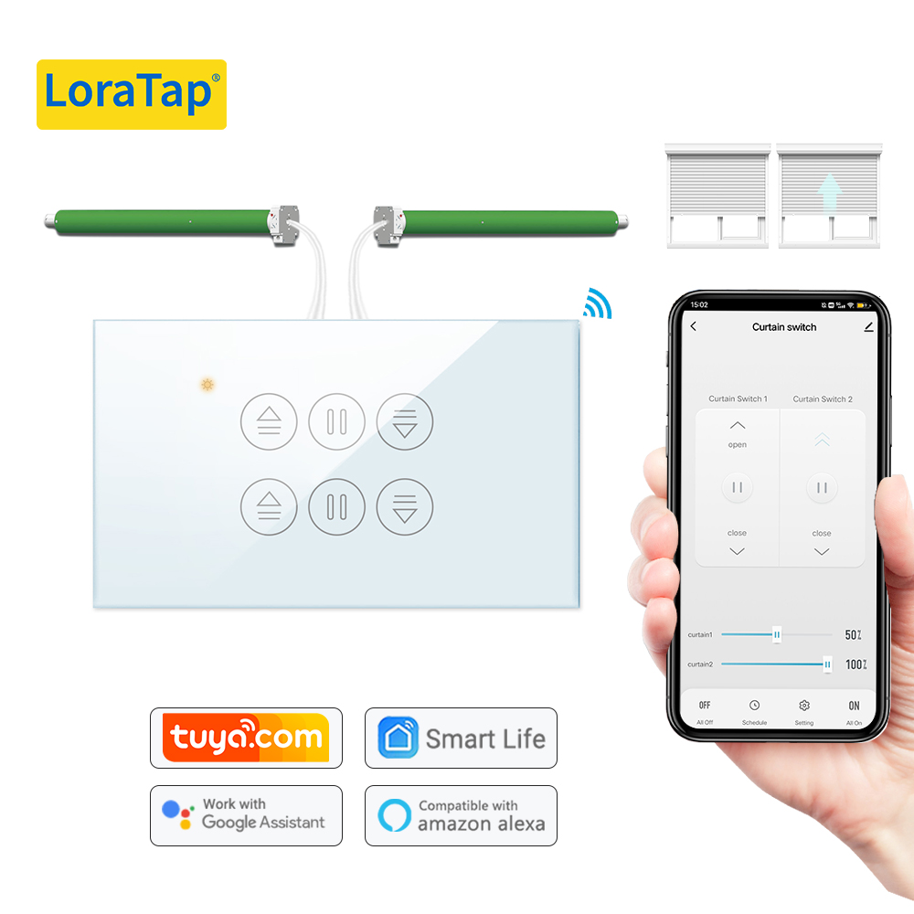 Smart Home Voice Assistant - LoraTap Tuya США Переключатель штор для