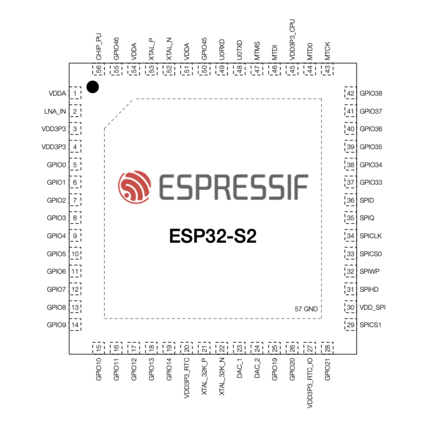 Smart Home Nas - Модуль Wi-Fi Esp32-S2 Espressif Qfn-567 802.
