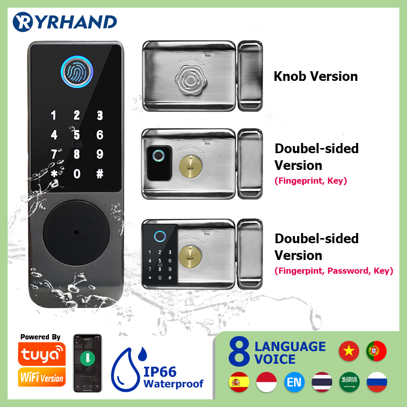 Smart Home Keyestudio - Дверной смарт-замок Tuya, водонепроницаемый замок с