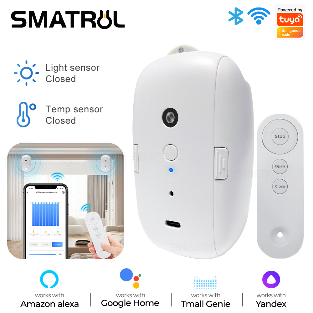 Умный мотор для штор Tuya Bt,  – обзор и цена Smart Curtain Robot