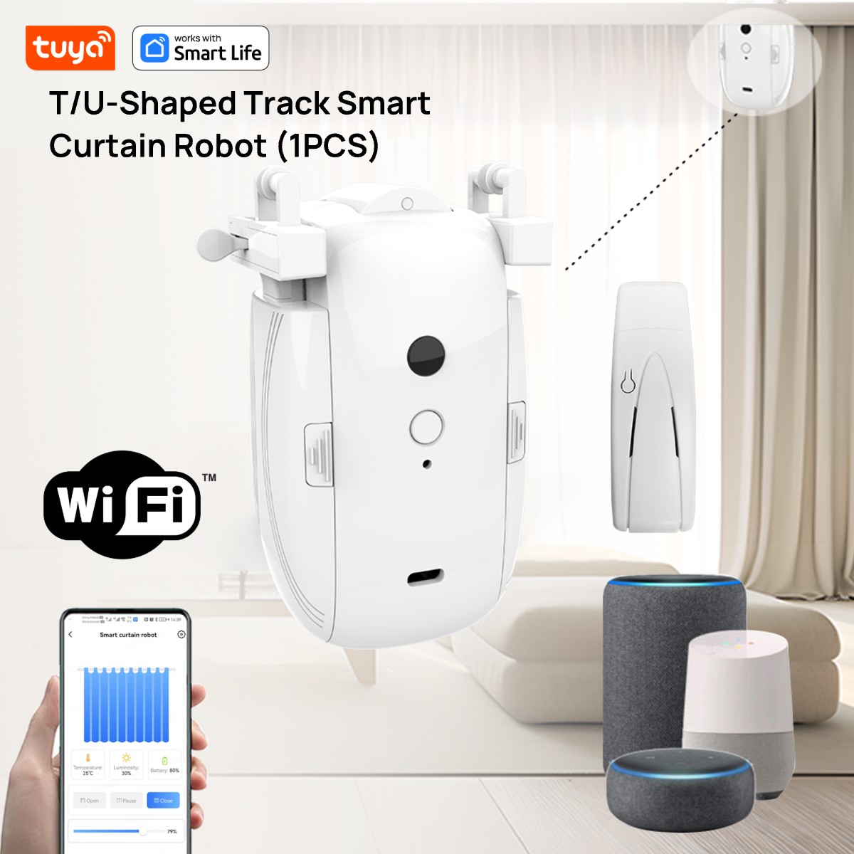 Робот Tuya Smart WiFi Curtain  – обзор и цена Smart Curtain Robot