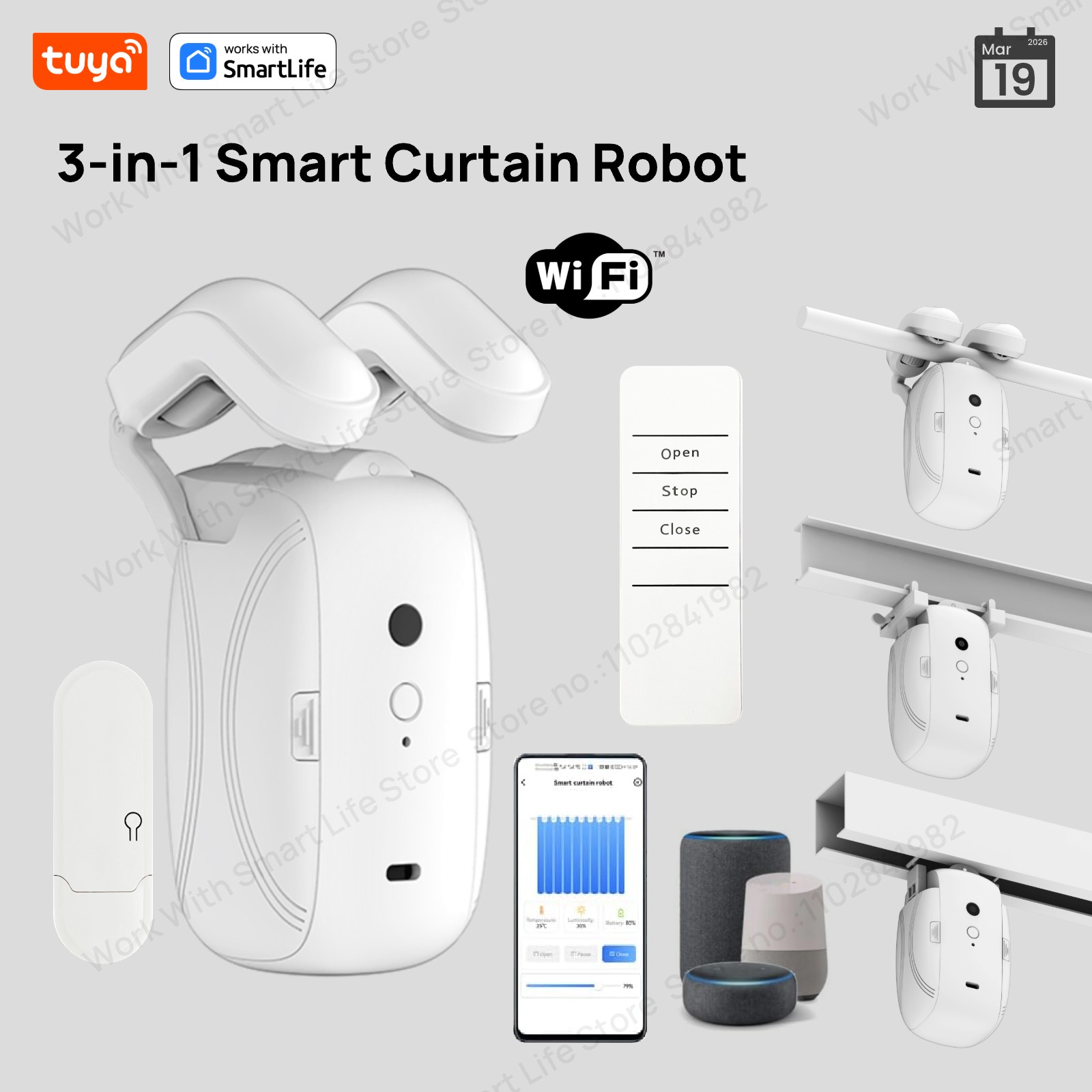 1/2 шт. Умный Wi-Fi робот для  – обзор и цена Smart Curtain Robot