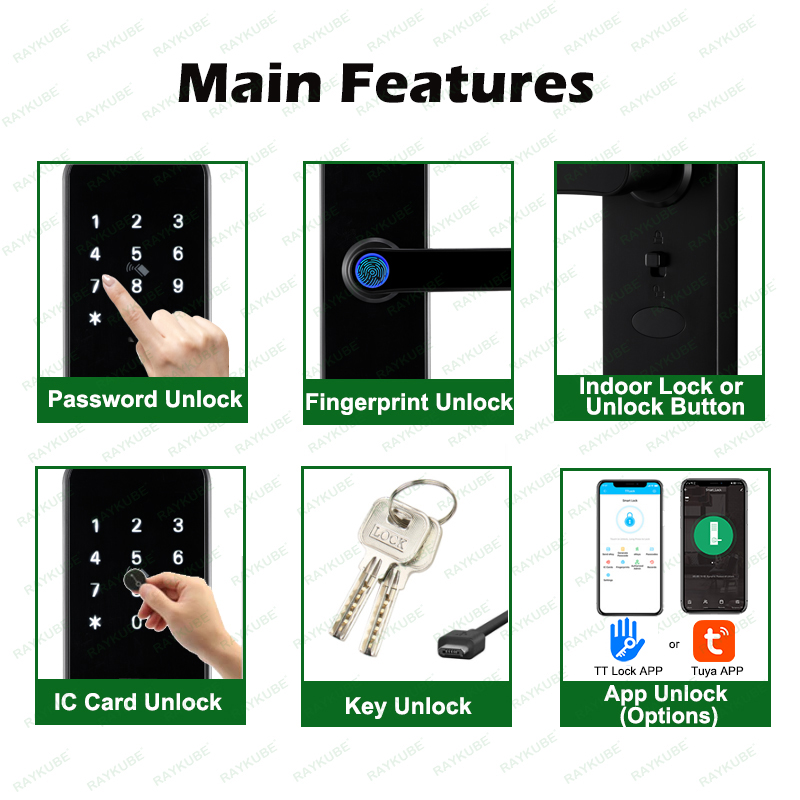 RAYKUBE K8 Умный дверной замок – обзор и цена Smart Home Keyestudio