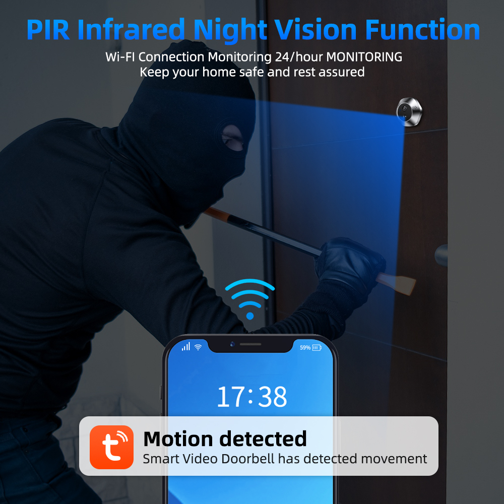 1080P Wi-Fi глазок Tuya умный  – обзор и цена Smart Home Video